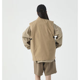 Unisex Jacket Stand Collar Vest